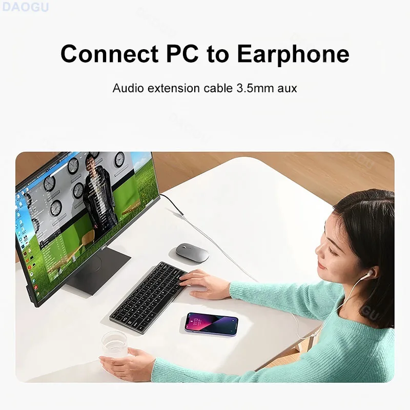 Premium 3.5mm Audio Extension Cable - Male to Female HiFi Sound Cord Extender