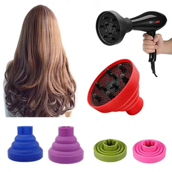 Silicone Hairdryer Diffuser Salon Tool Cover Adjustable Temperature Resistant Dispersing Drying Hair Dryer Universal Scalable