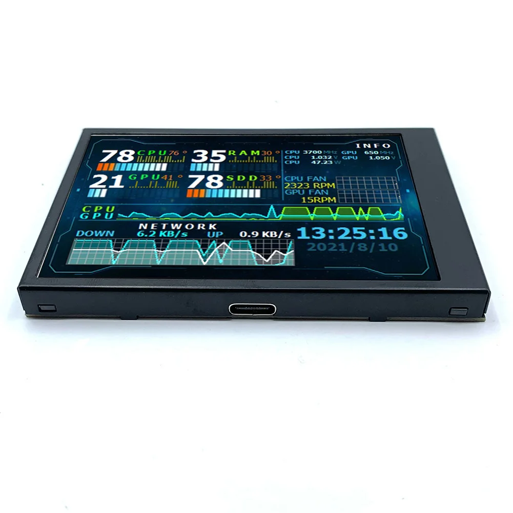 3.5 ġ ÷ ȭ , 320x480 AIDA64  ȭ, 2 USB-C Ʈ IPS,   ǻ ITX PC ̽