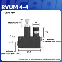 Compact Pneumatic Micro Pressure Regulating Valve (RVUM 4 - 4)