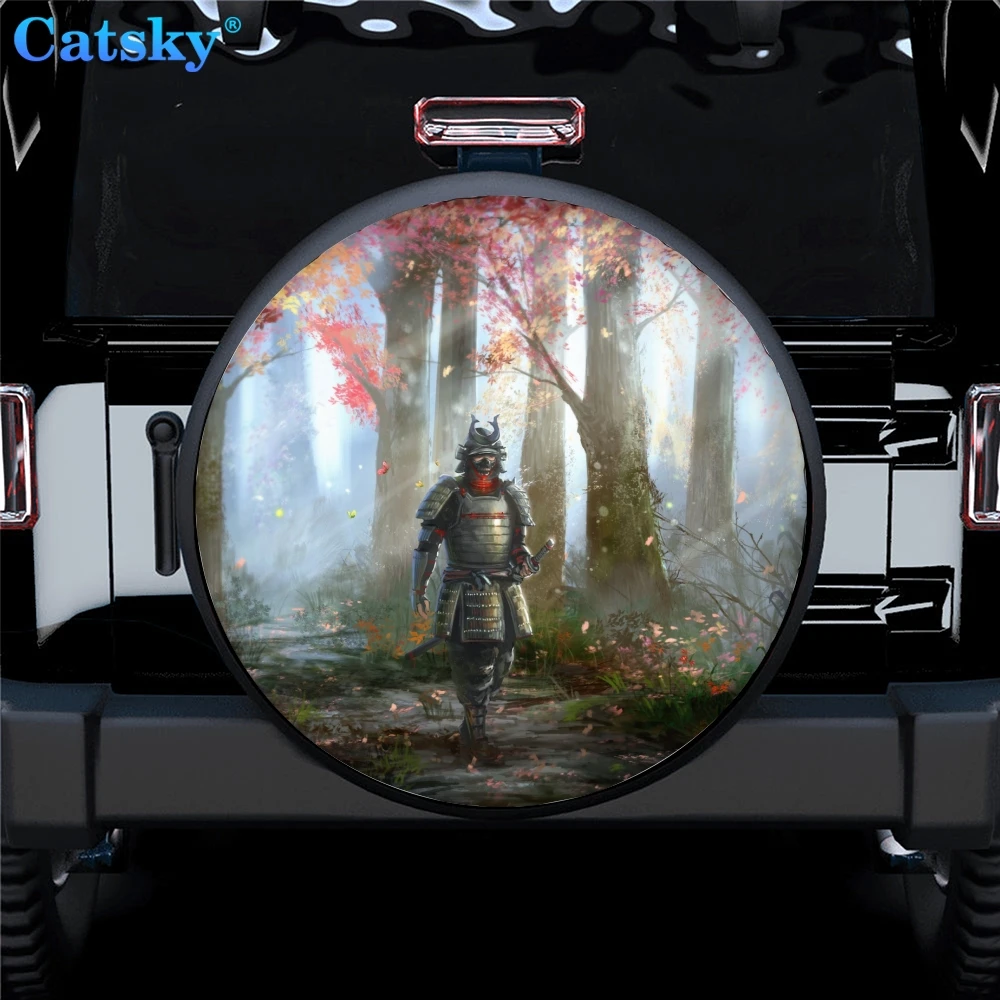 

Японские запасные покрышки для шин Samurai, универсальные автомобильные аксессуары для защиты от атмосферных воздействий, декоративная крышка для запасных колес