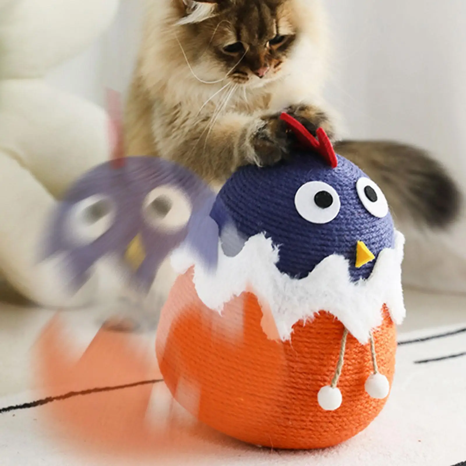 Sisal Cat Scratcher Toy Stable Furniture Protector Interactive Toy Cat Scratching Ball Toy for Kitty Rabbits Bunny Indoor Cat