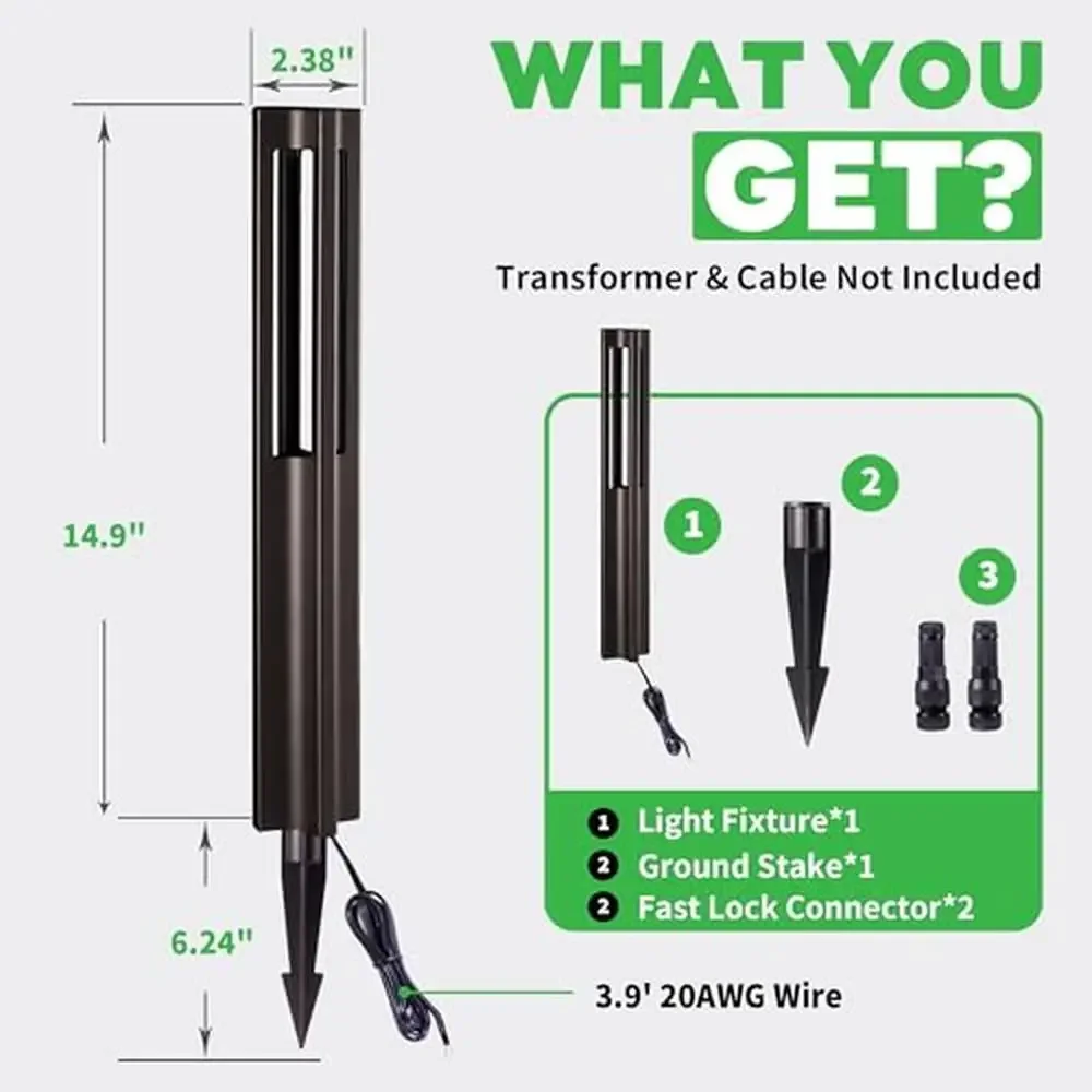 12 Pack LED Landscape Pathway Lights Outdoor Waterproof 3W 110LM ORB Aluminum Garden Yard Low Voltage 12V Path Lights Safe Kids