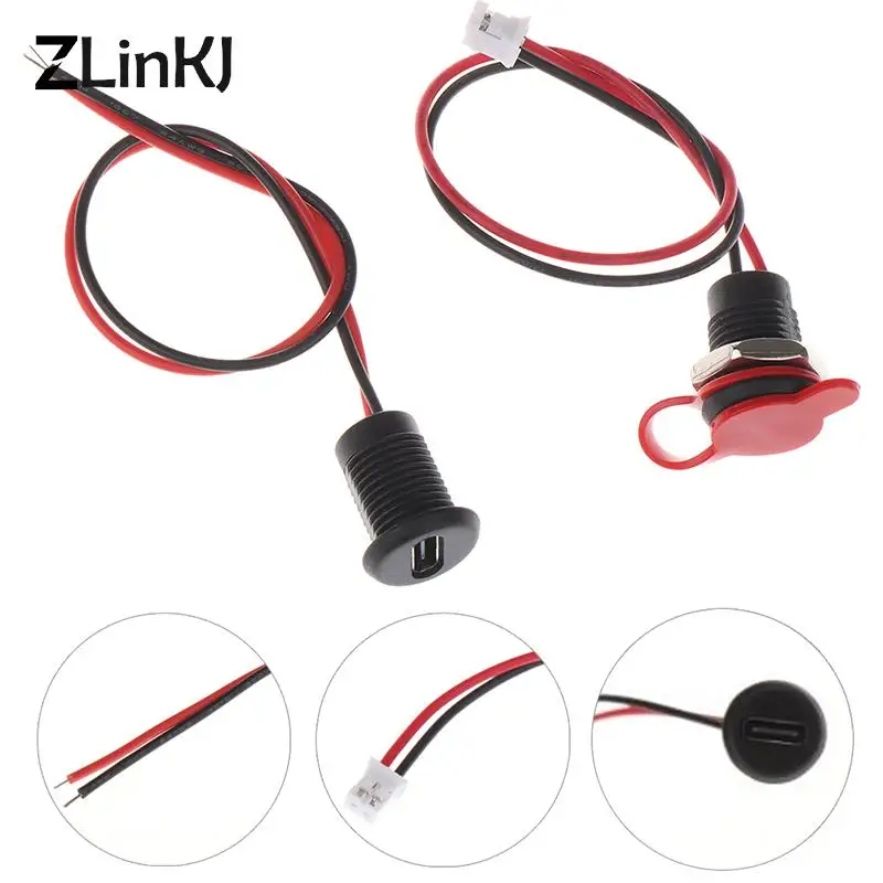 

USB-C 2Pin High Current Charging Socket With PH2.0 Nut Snap Lock Plate USB TYPE-C Female Type C Waterproof Female Connector Jack