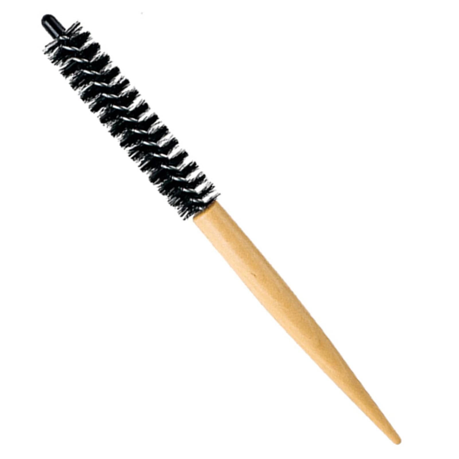 Small Round Hair Brush Wooden Handle Mini Round Hair Styling Brush for Short Hair Blow Drying 4