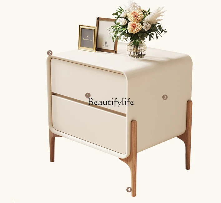 

Простой современный маленький шкаф из твердой древесины, небольшой прикроватный шкаф для хранения