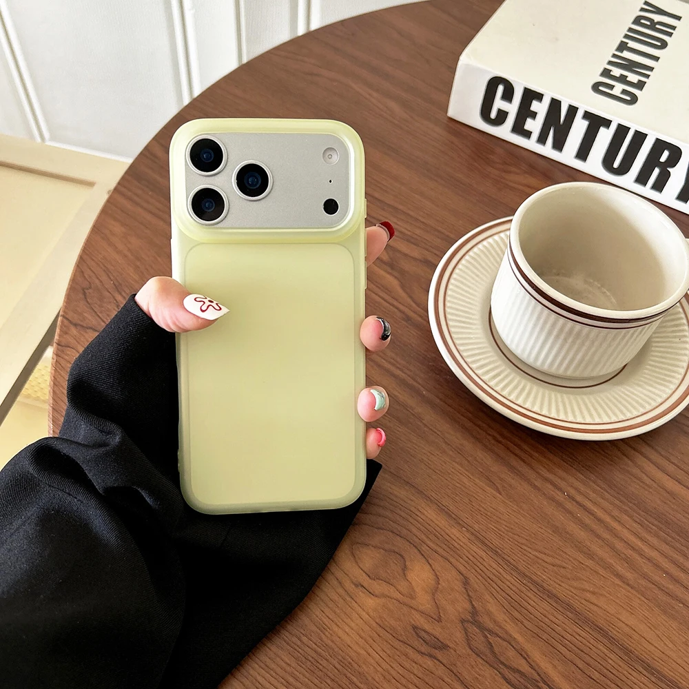 Luxury Transparent Candy Color Clear Matte Silicone Soft Case Cover