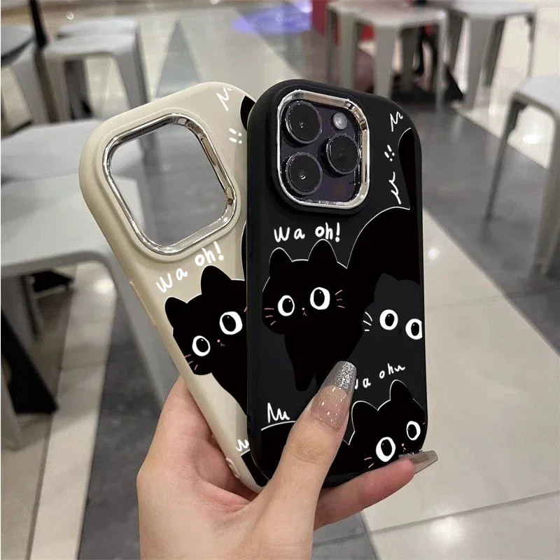 Adorable Black Cat Protective Phone Case