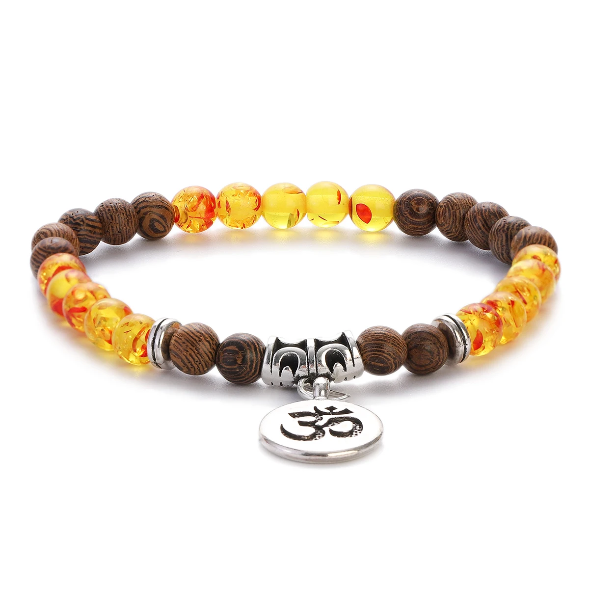 108 Perline Di Legno Braccialetti Multistrato Uomini Mala Buddha Preghiera Braccialetti Yoga Per Le Donne Wenge Tibetano Buddista Meditazione Gioielli