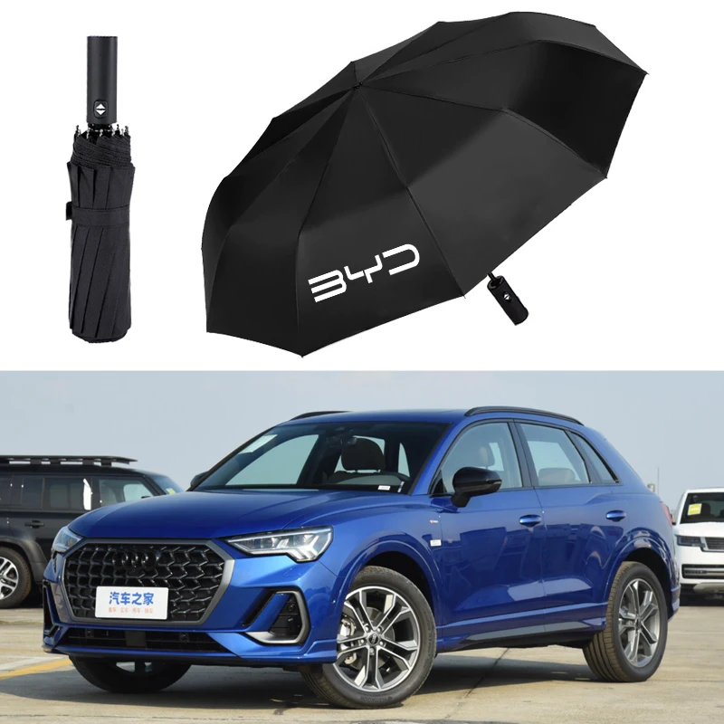 Car Accessories Portable Automatic Folding Sunshade Umbrella For BYD F3 I3 F0 F6 S6 S8 E5 E6 G3 G6 S7 M6 Tang Song Qing Yuan Max