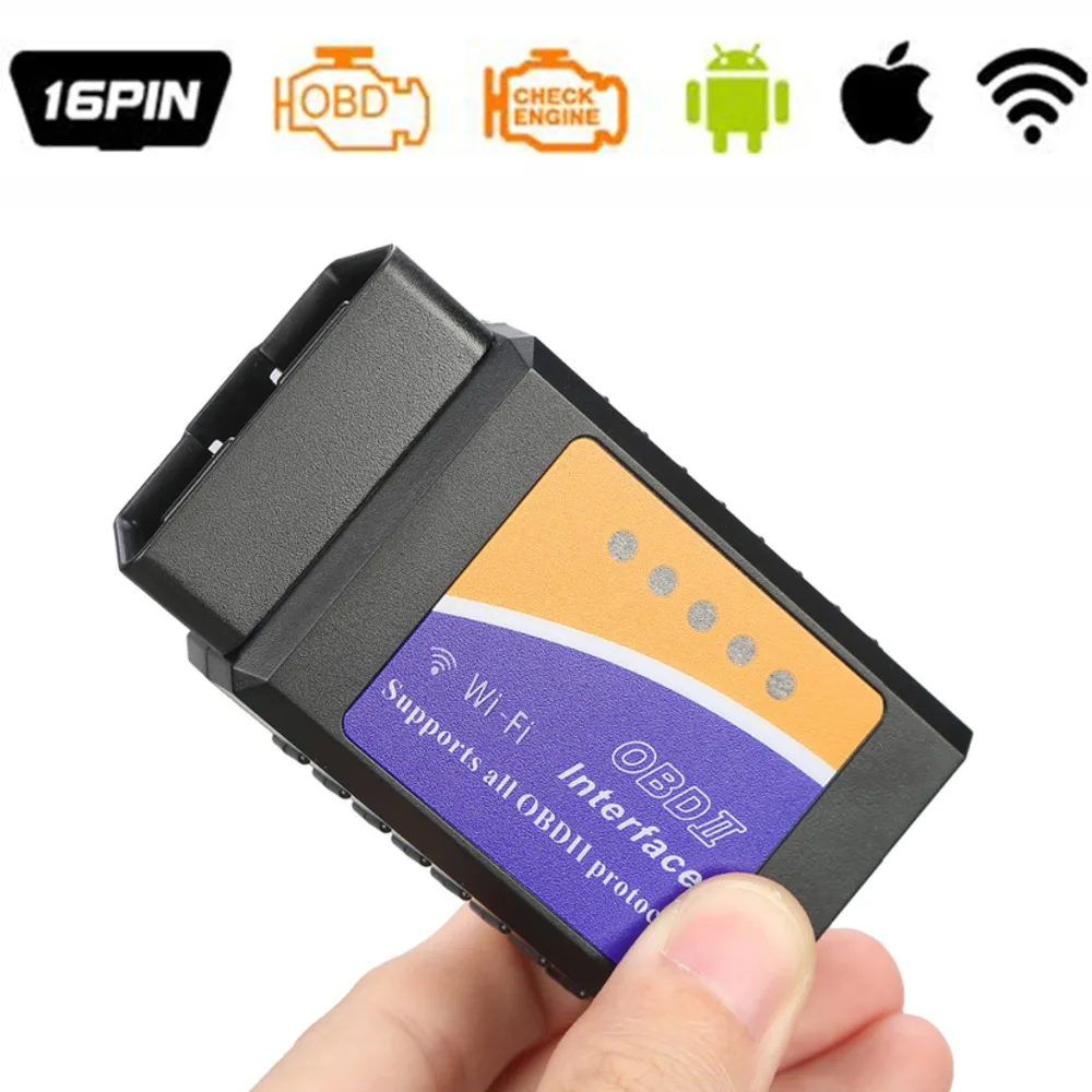 

Диагностический инструмент Elm327 V1.5, диагностический адаптер OBD2, Wi-Fi, Bluetooth, для Android/IOS