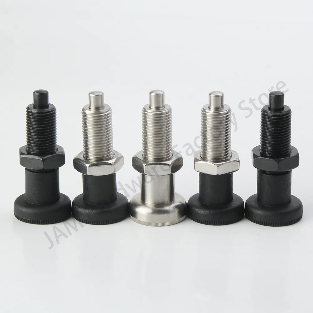 

Carbon/Stainless Steel Locating Spring Pins MJ219 Return Type Three Color Knob Be Choosen Index Plungers With Nuts