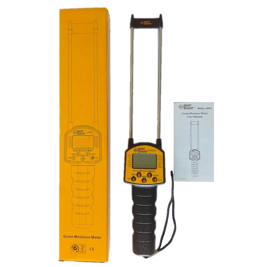 AR991 Professional Digital Grain Moisture Meter for Corn Wheat Rice Bean Peanut Grain Measurement Moisture Tester