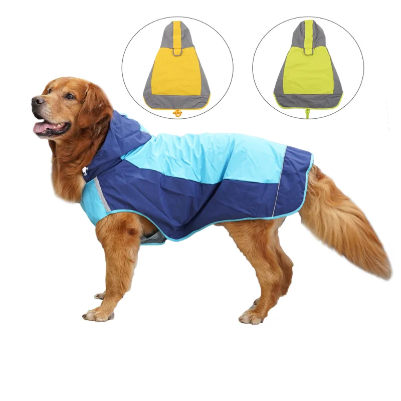 

Splice Color Pet Waterfroof Outdoor Jacket Waterproof Raincoat for Dogs Husky Large Dogs Clothes Overalls Dog Raincoat