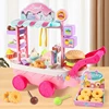 Toys Pretend Play Set Mini Ice Cream Candy Trolley Ice Cream Shopping Cart House Play Educational Car Truck Cart Brain Game Kids 5