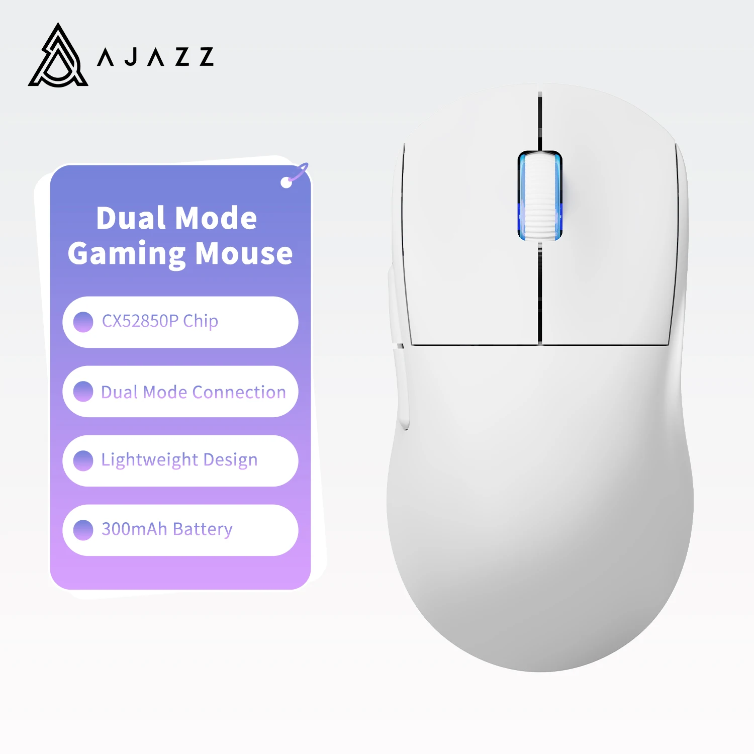 

New Ajazz Aj199 Mc Wireless Mouse 2.4ghz + Wired Dual Mode Gaming Mouse Paw3395 16000dpi For Gaming Laptop Pc Accessory Optical