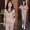 Casual Sportswear Set for Women in Plus Size Slimming and Stylish New Style for Reducing Age Fashionable Long Sleeved 5