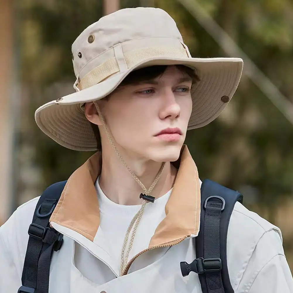 Sombreros de Sol para hombres y mujeres, gorra de pesca al aire libre, ala ancha, protección Anti-UV, sombrero de cubo, senderismo, gorras de pescador de verano