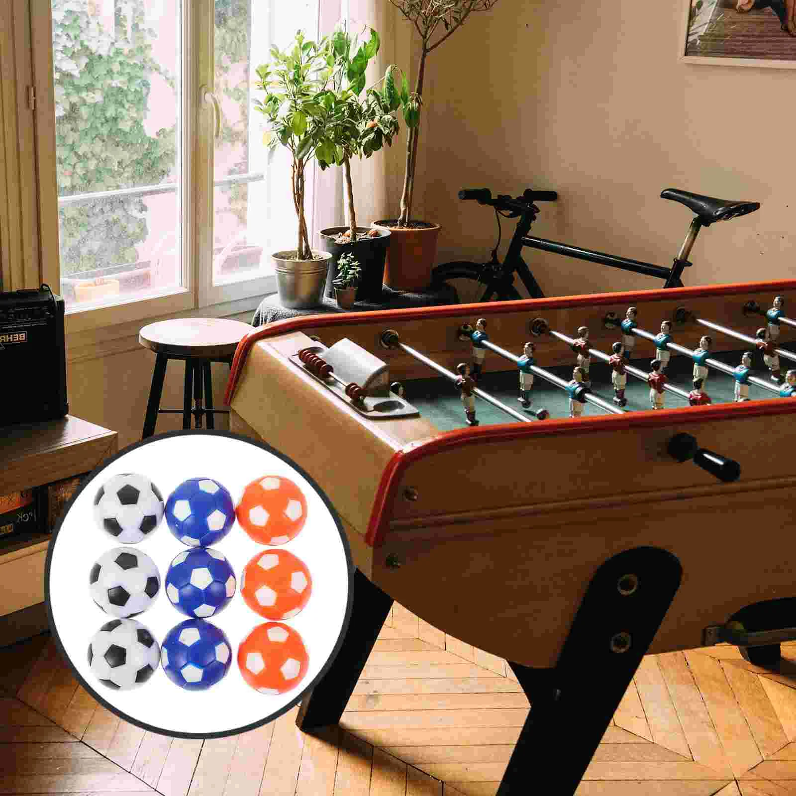 9 Pcs Mini Table Football Machine Accessories Children Toy Soccer Game Supplies Foosball Replacement Balls Desk Sports Equipment