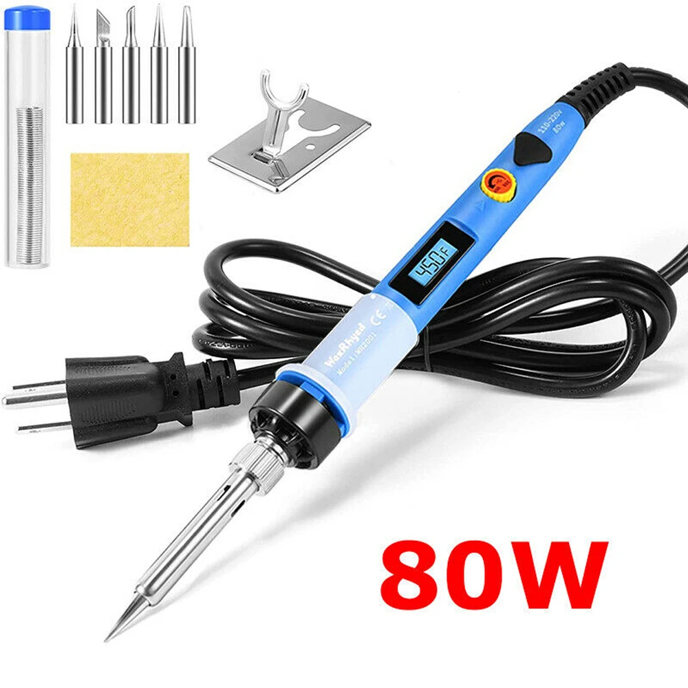 Kit saldatore elettrico digitale da 80 W, temperatura regolabile, 220 V, 110 V, strumento di saldatura, matita termica acquista in modo economico - spedizione gratuita, recensioni reali con foto