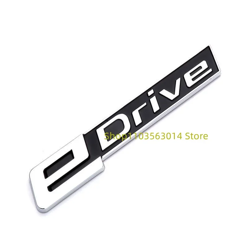 자동차 트렁크 펜더 크롬 배지 엠블럼 스티커, BMW EDrive 225xe i4 i3 i8 X3 X5 3 5 시리즈 i01 i12 i15 G30 G31 F30 G05