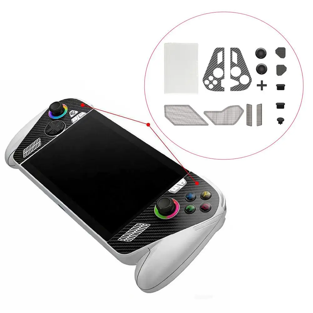 ROG Dustproof Wear-Resistant Texture Sticker for Handheld Game Consoles - All-Round Scratch Protection