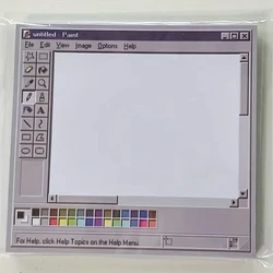 Retro Computer Illustration Sticky Notes - Durable Adhesive for Journaling, Scrapbooking, and Office Creativity (50 sheet)