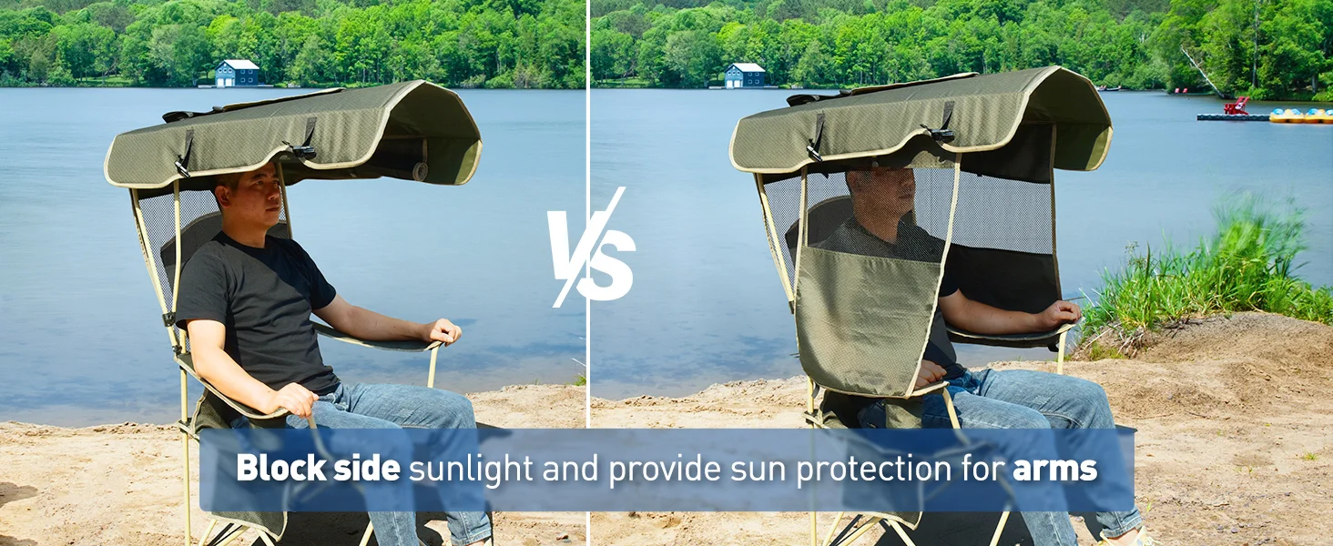 camp chairs with shade canopy