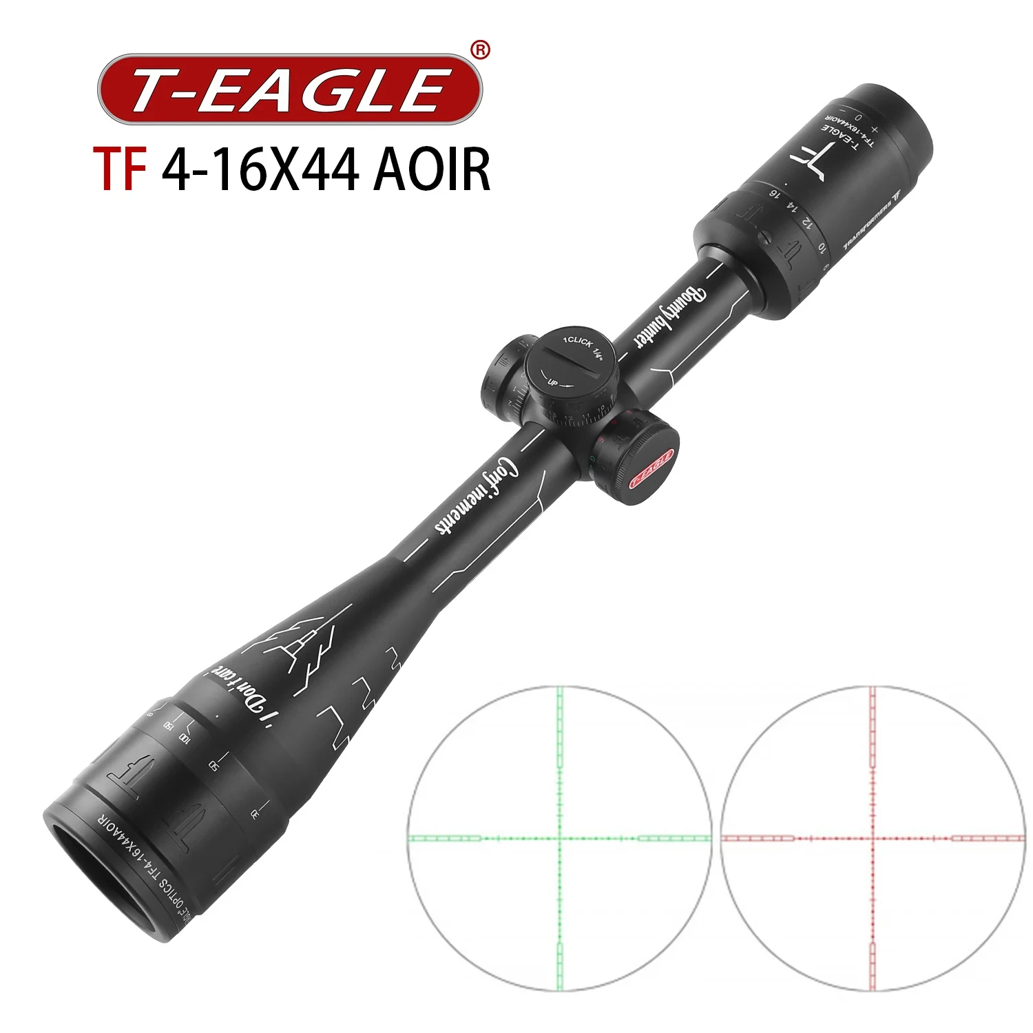 

T-Eagle Optics TF4-16x44AOIR Riflescope Airgun Tactical Rifle Scope Hunting Spotting Optical Collimator PCP Gun Sight Customize