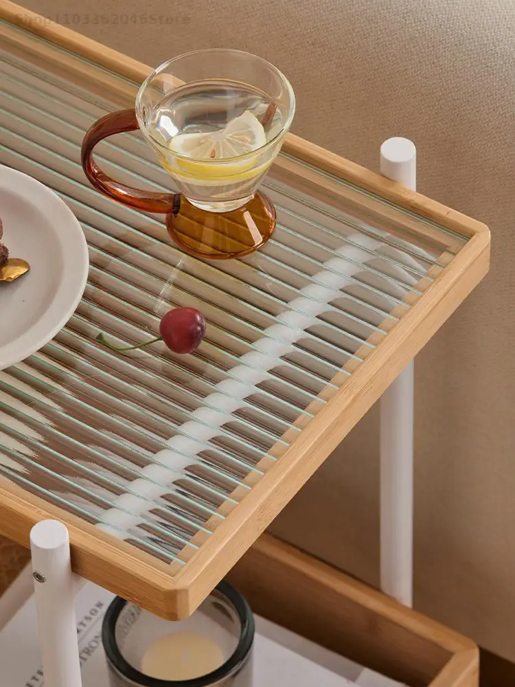 Mobile Side Table Living Room Sofa Coffee Table Simple Bedroom Bedside Cart Small Apartment Side Movable Cart