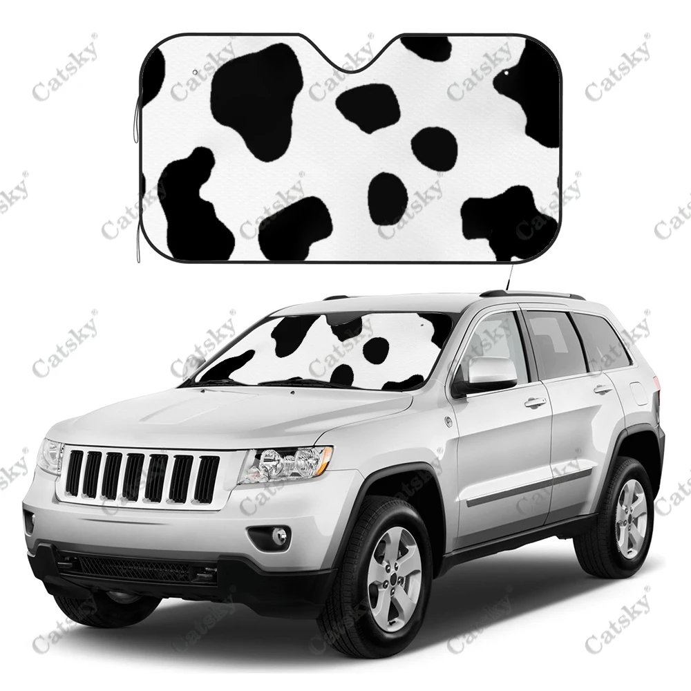 

Dot Map of Cows Car Windshield UV-proof Sunvisor,Car Windshield Sunshade Protect,Car Accessories Window Sunshade Keep Car Cool