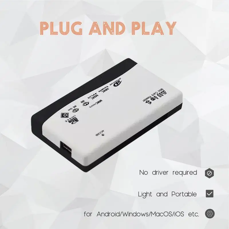 Plug And Play Card Reader 6 In 1 Design High-Speed USB Card Reader Card Reader For Camera Compact Flash Card Reader Preview And