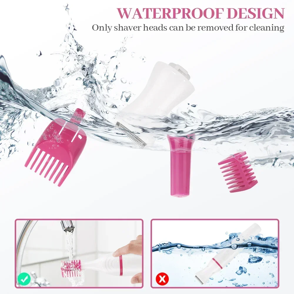 5 In 1 Body Hair Remover Epilator Trimmer Electric Facial Lipstick Shape Hair Removal Portable Women Painless Razor Shaver Tool 4