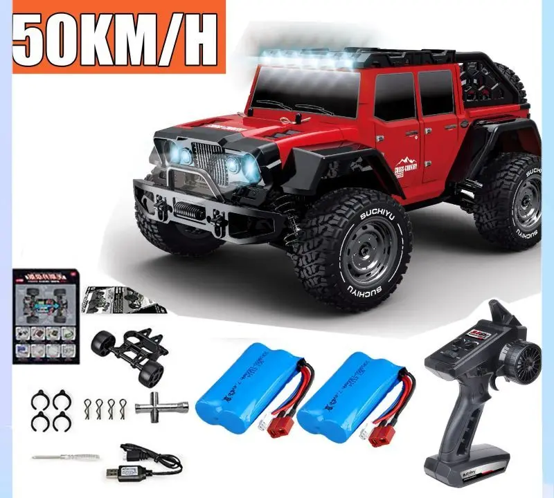오프로드 고속 브러시리스 모터 몬스터 트럭, 어린이 장난감 선물, 2.4G 1/16, 70KN/H 또는 50N/H 4WD RC카, LED 헤드라이트, 4x4