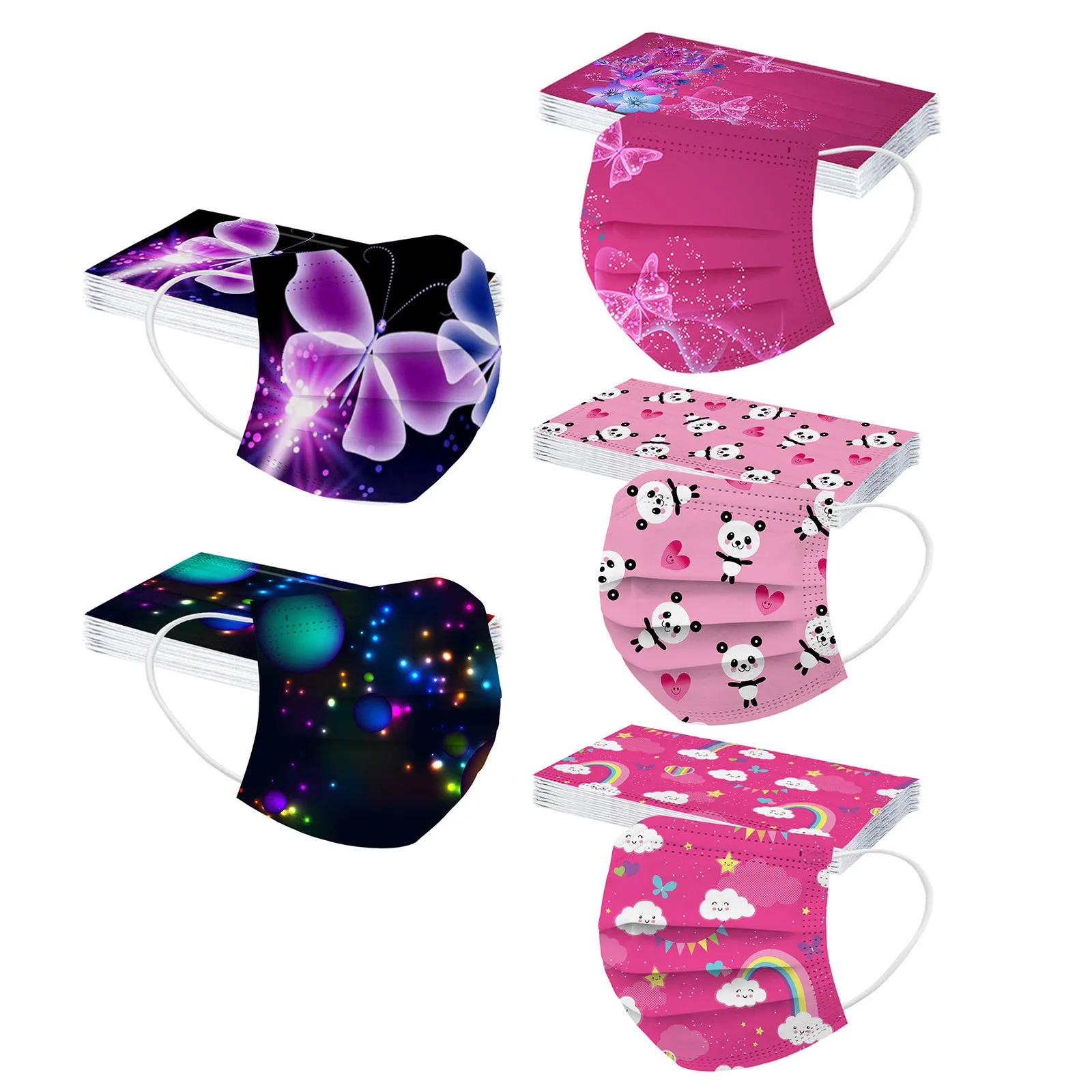 Child Kids Mask Disposable Face Mask Industrial 3ply Ear Loop 50pc Cubre Bocas Desechables Mascarilla Para Polvo