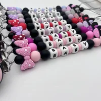 Clips de Sucette Personnalisés en Silicone pour Bébé, Lettres Anglaises et Russes, TeWindsor, Cadeau Kawaii 3