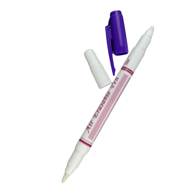 3Pcs(White, Blue, Pink) Water Erasable Vanishing Fabric Marker Cloth Ink Pen