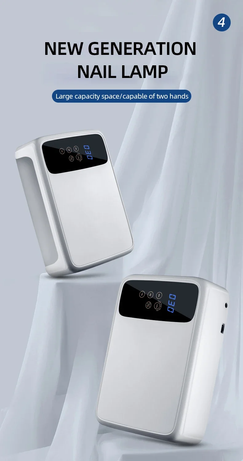 138W Rechargeable Wireless Nail UV Lamp - 69LEDS
