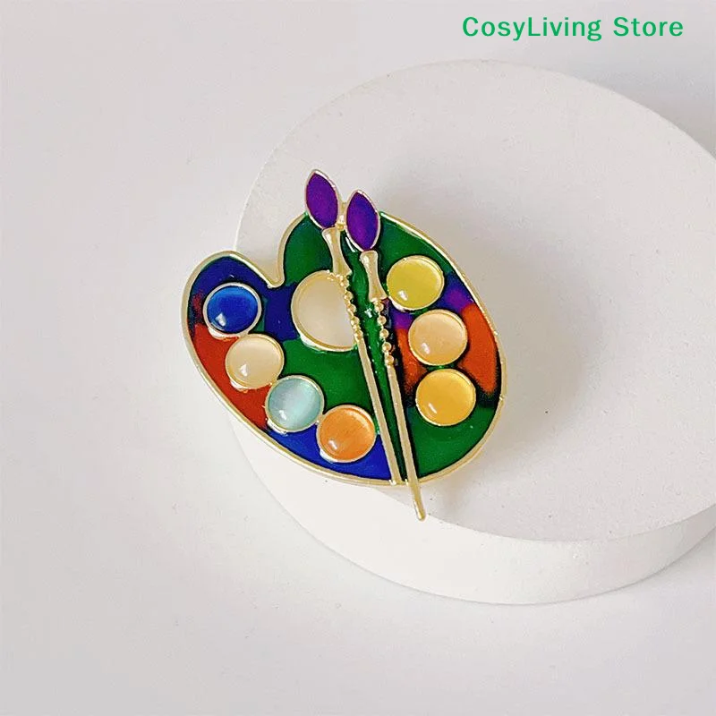 1개 에나멜 팔레트 브로치 쥬얼리 액세서리 선물 DIY 의류 바느질 용품 여성 의류 코트용