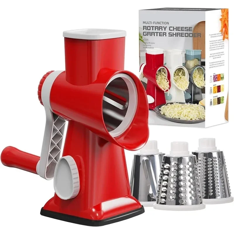 Rotary Cheese Grater Hand Cranked Vegetable Shredder Multi Functional Kitchen Food Rolling Mill Home Portable Simple Small Tool