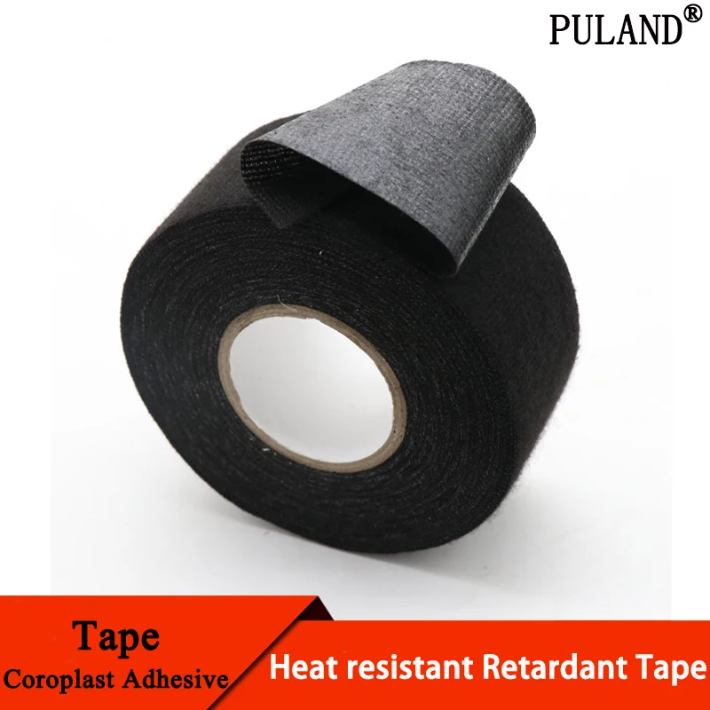 

15 meters Heat Resistant Retardant Tape Coroplast Adhesive Cloth Tape For Car Cable Harness Wiring Loom Protection 9 15 30 50mm