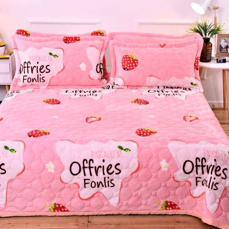 Coral Fleece Blanket, Student Dormitory Bed Cover, Warm, Student, Office Nap Sheet, Single Piece Flannel, Winter, 1Pc