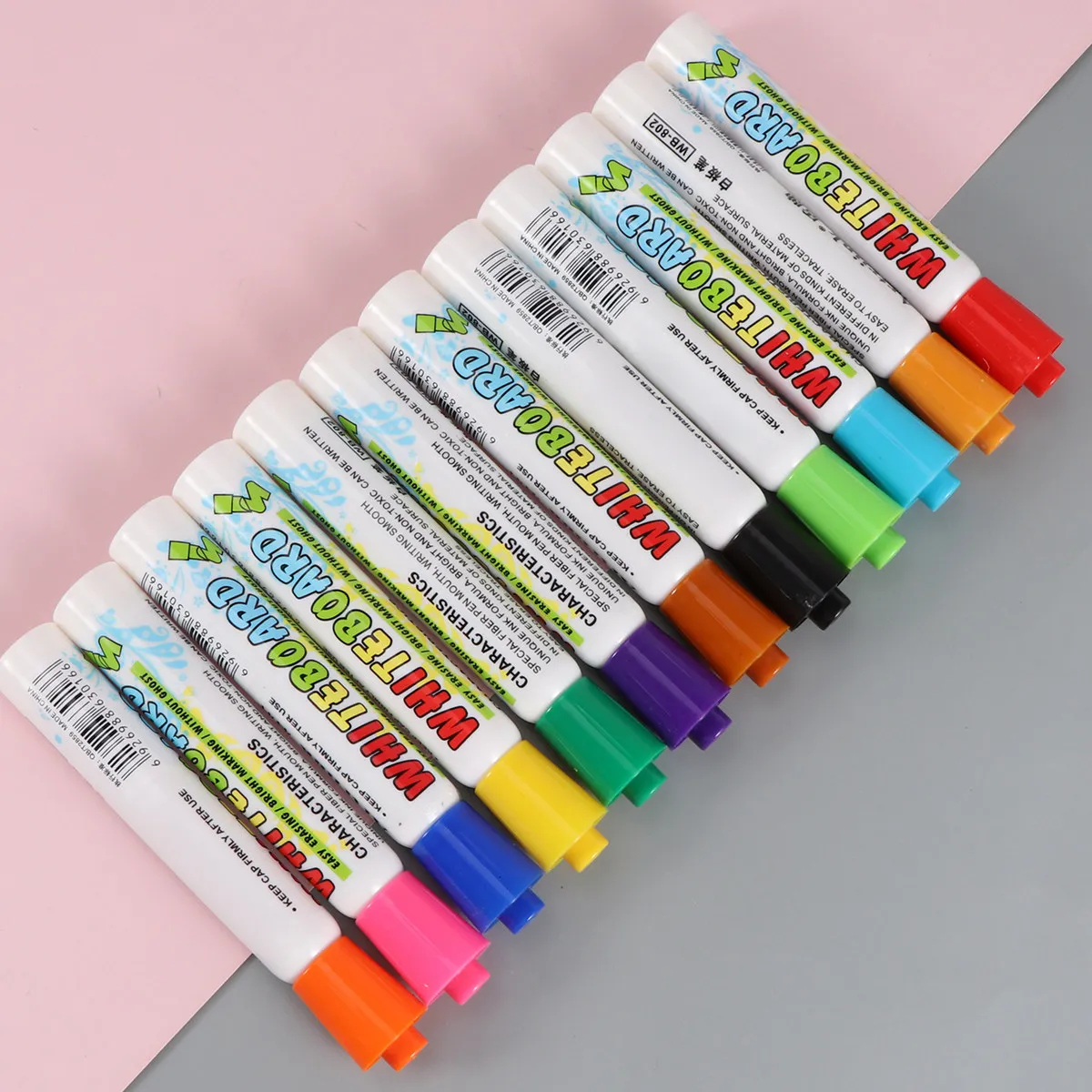 24Pcs 친환경 화이트보드 마커 종이 플라스틱 유리 화이트보드용 지울 수 있는 건식 지우개 펜 DIY 머그컵 신발에 이상적