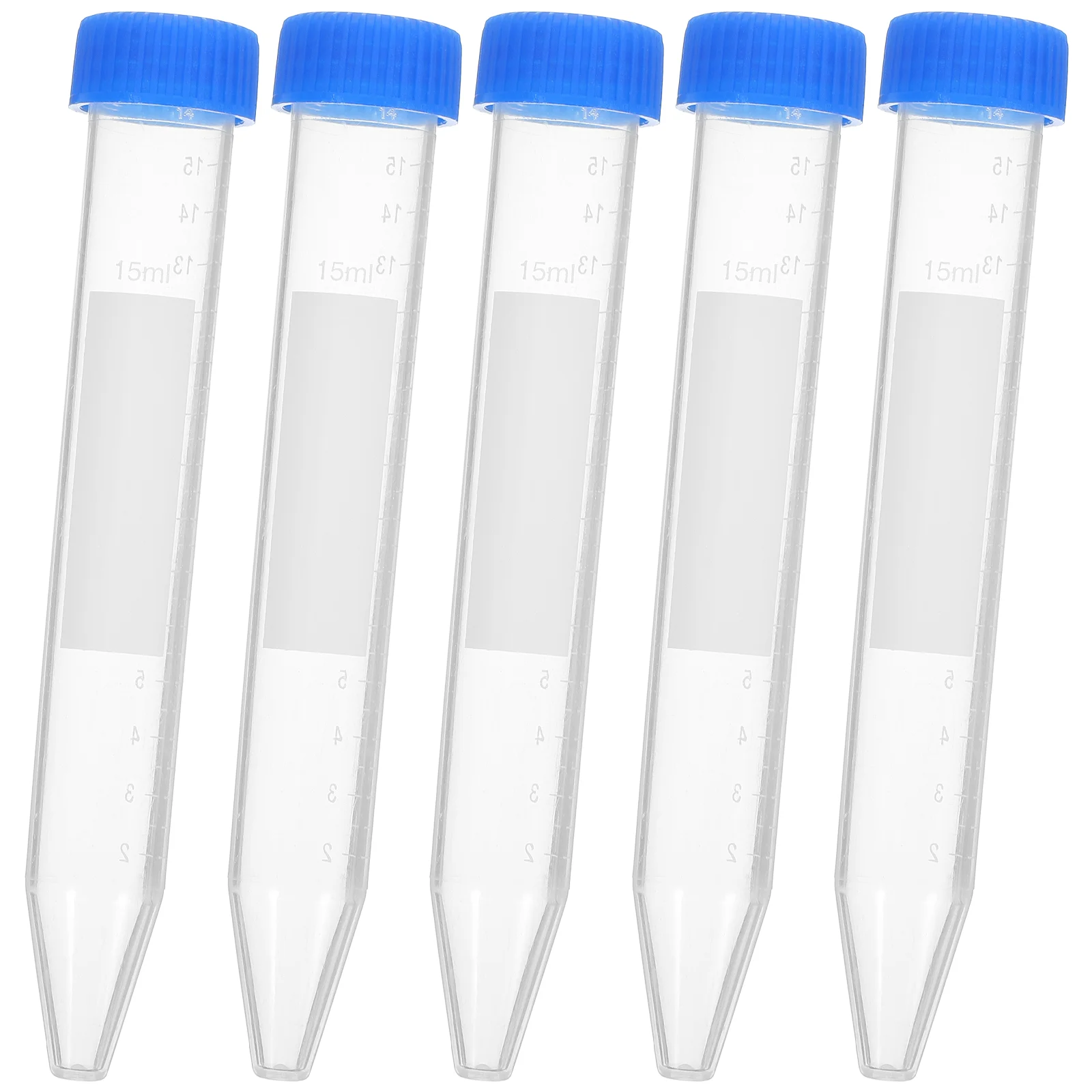 

50 PCS 15ml Pointed Head Centrifuge Tube with Screw Sample Supply (Random Color Cap)