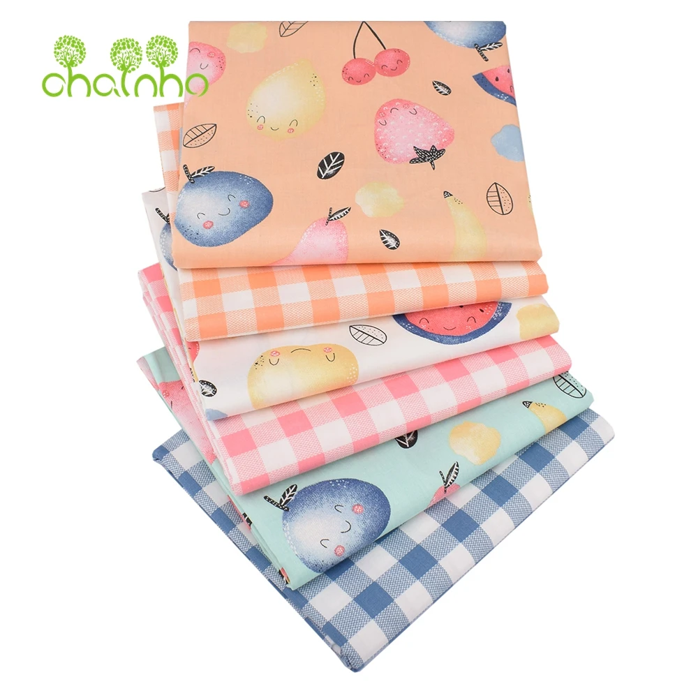 

Chainho,Printed Twill Weave Cotton Fabric,Patchwork Cloth,DIY Sewing Quilting Material,Fruit Series,4 Specification,CC312