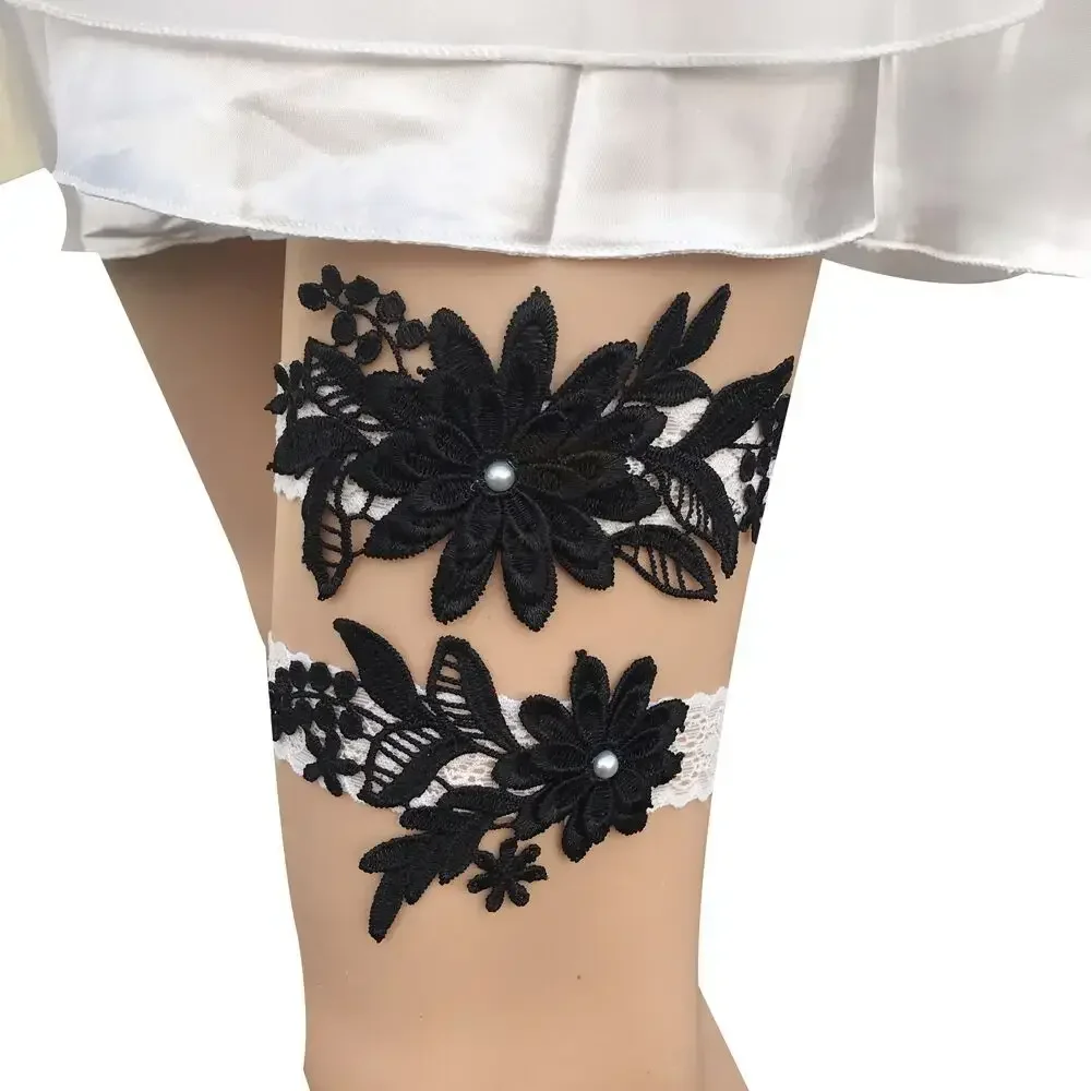 웨딩 가터 자수 꽃무늬 섹시 가터, 여성, 신부 허벅지 링, 신부 레이스, 다리 링, 맞춤형 루프, 2 개