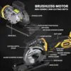 Cordless Mini Circular Saw Compatible with Dewalt 18V 20V Battery Cutting Depth 1-2/11'',Laser Guide for Wood, Plastic(TOOL ONLY 6