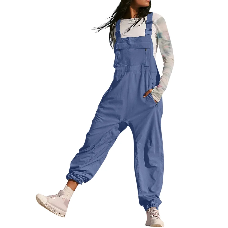 2025 - Effen sportbroek voor dames, hoge taille, rechte pijpen, losse