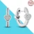 925 Silver Charm Double Hoop Earrings Fit Original Brand Charms Diy Fine Jewelry Women Gift For Fine Earring Making 17