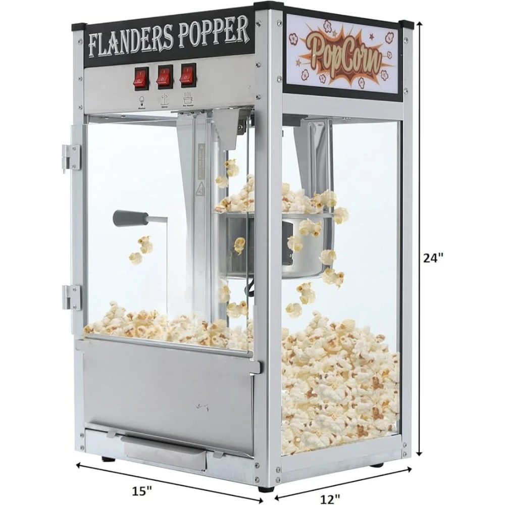 Popcorn Machine Makes Up To 32 Cup Countertop Popcorn Maker W/Stainless Steel Scoop & 3 Popcorn Cups Commercial Popcorn Machine 5